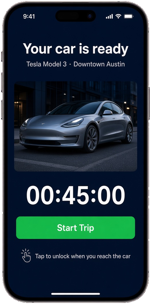 Getaround clone keyless rental platform