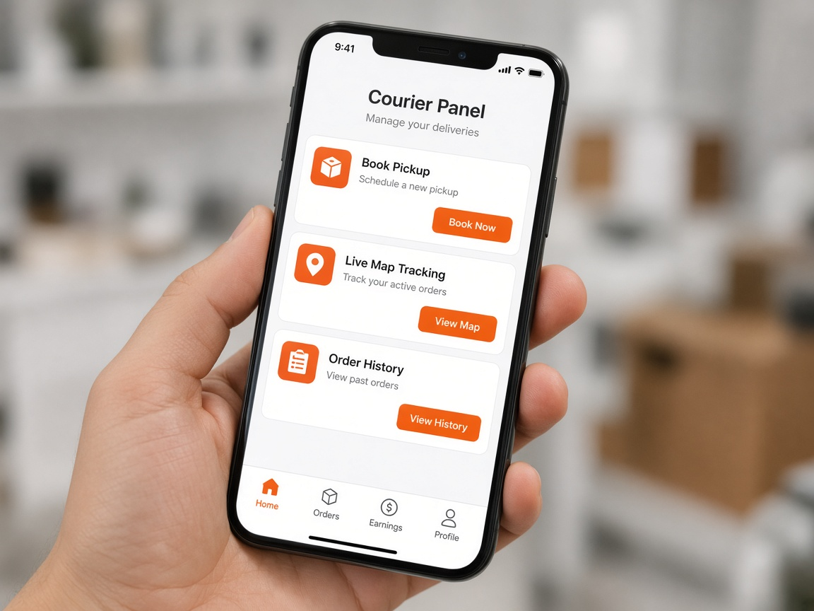 Courier user panel features
