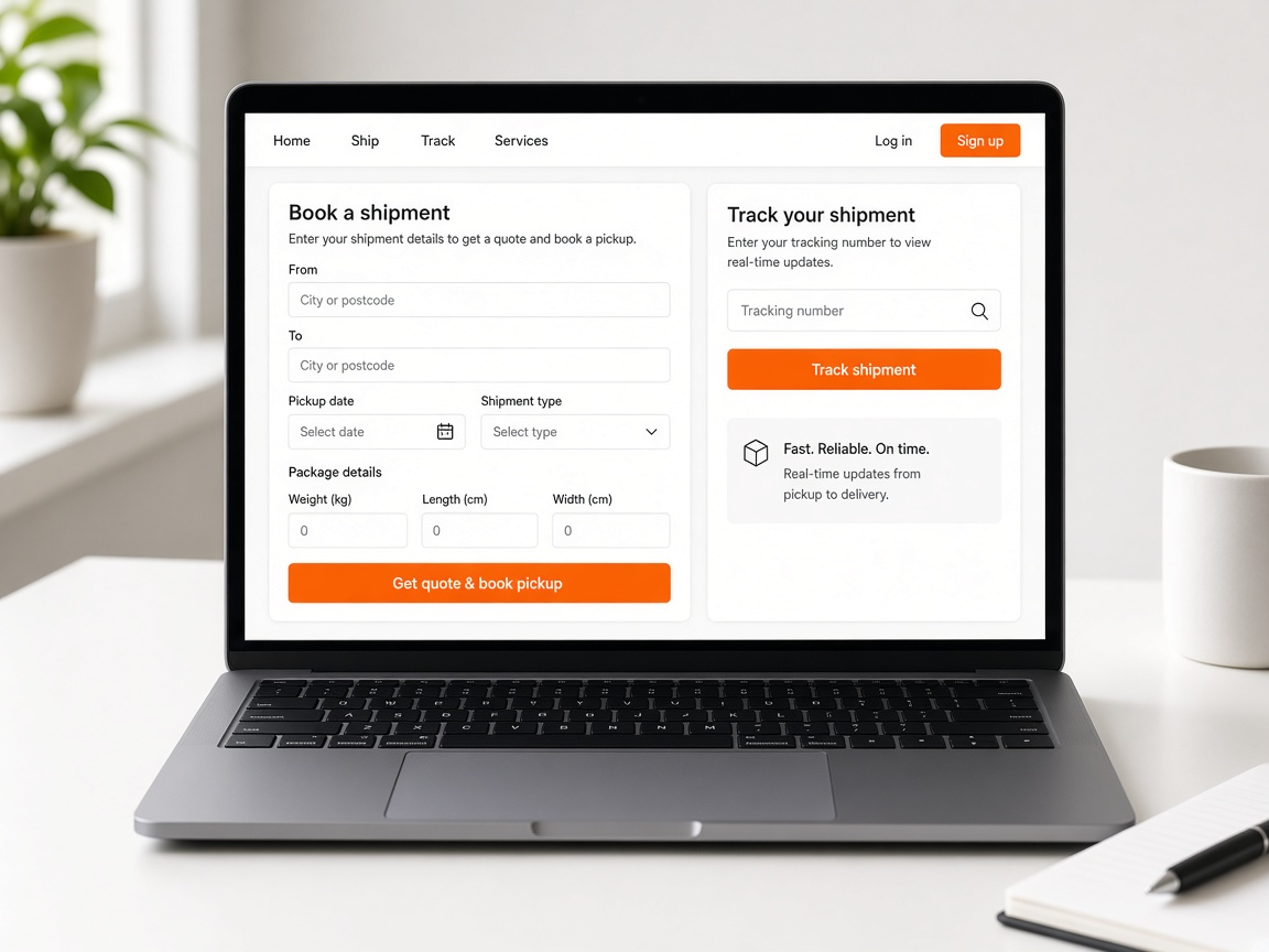 Courier website development