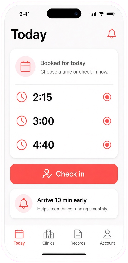 Solv Health clone same-day booking app