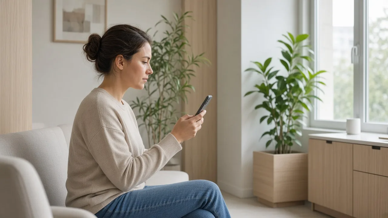 Patient reviewing a dental appointment on a phone