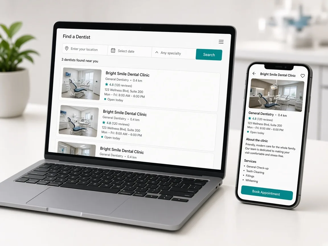 Dental patient app screens