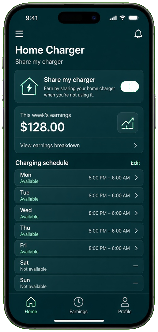 AmpUp clone charger sharing app