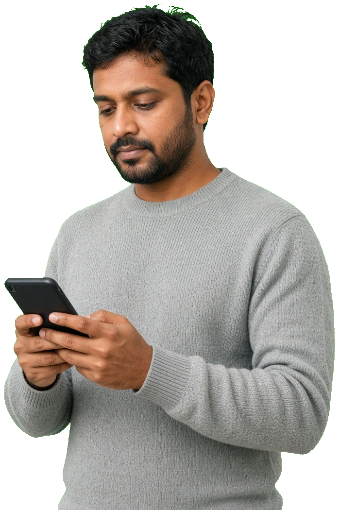 EV software expert holding a charging app