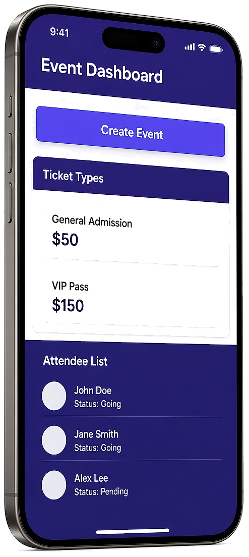 Custom Eventbrite clone platform