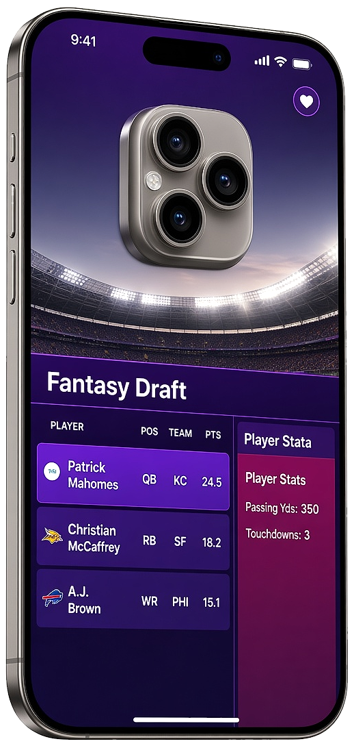 Yahoo Sports clone fantasy sports app