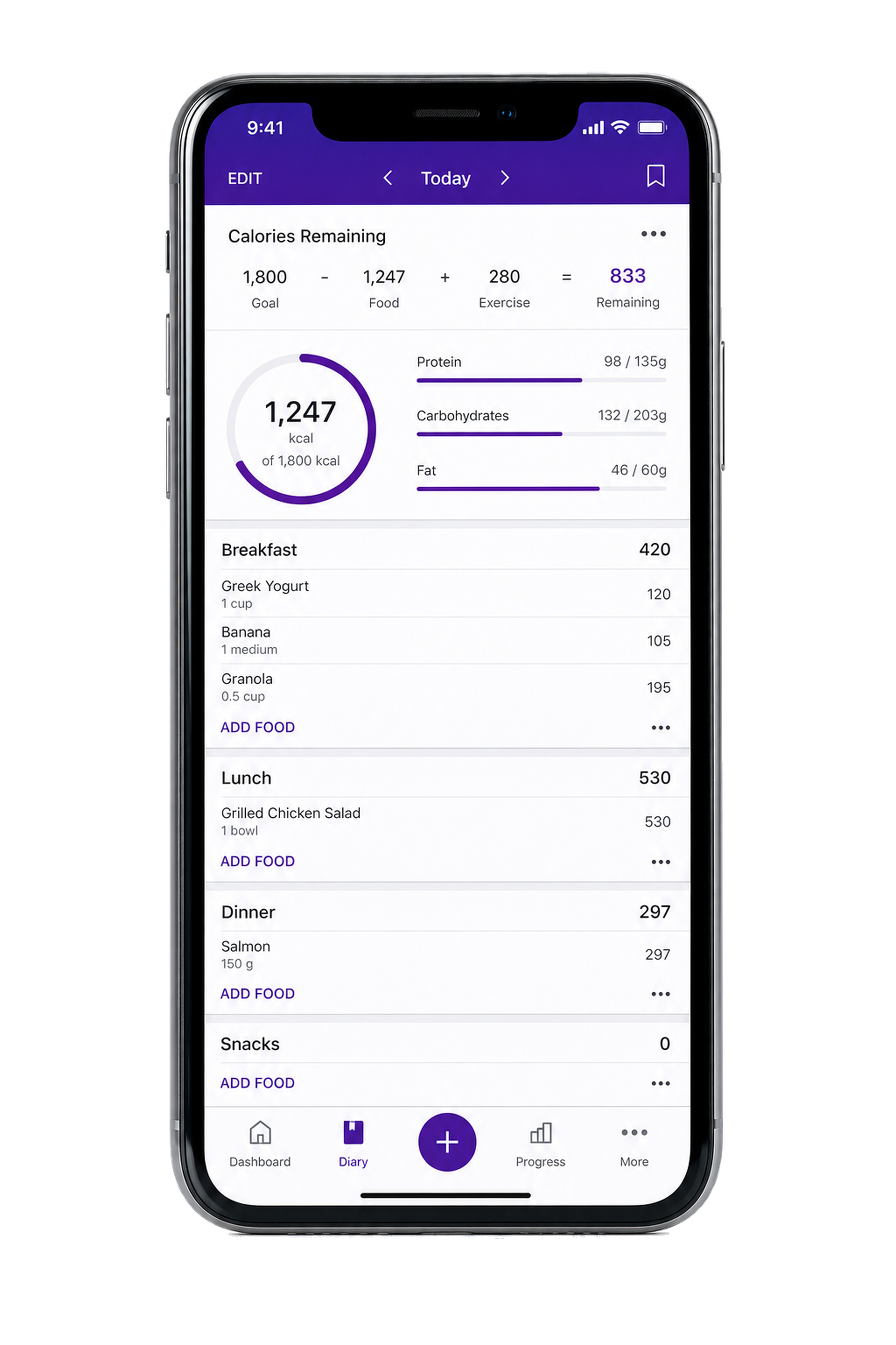 MyFitnessPal clone calorie tracking app