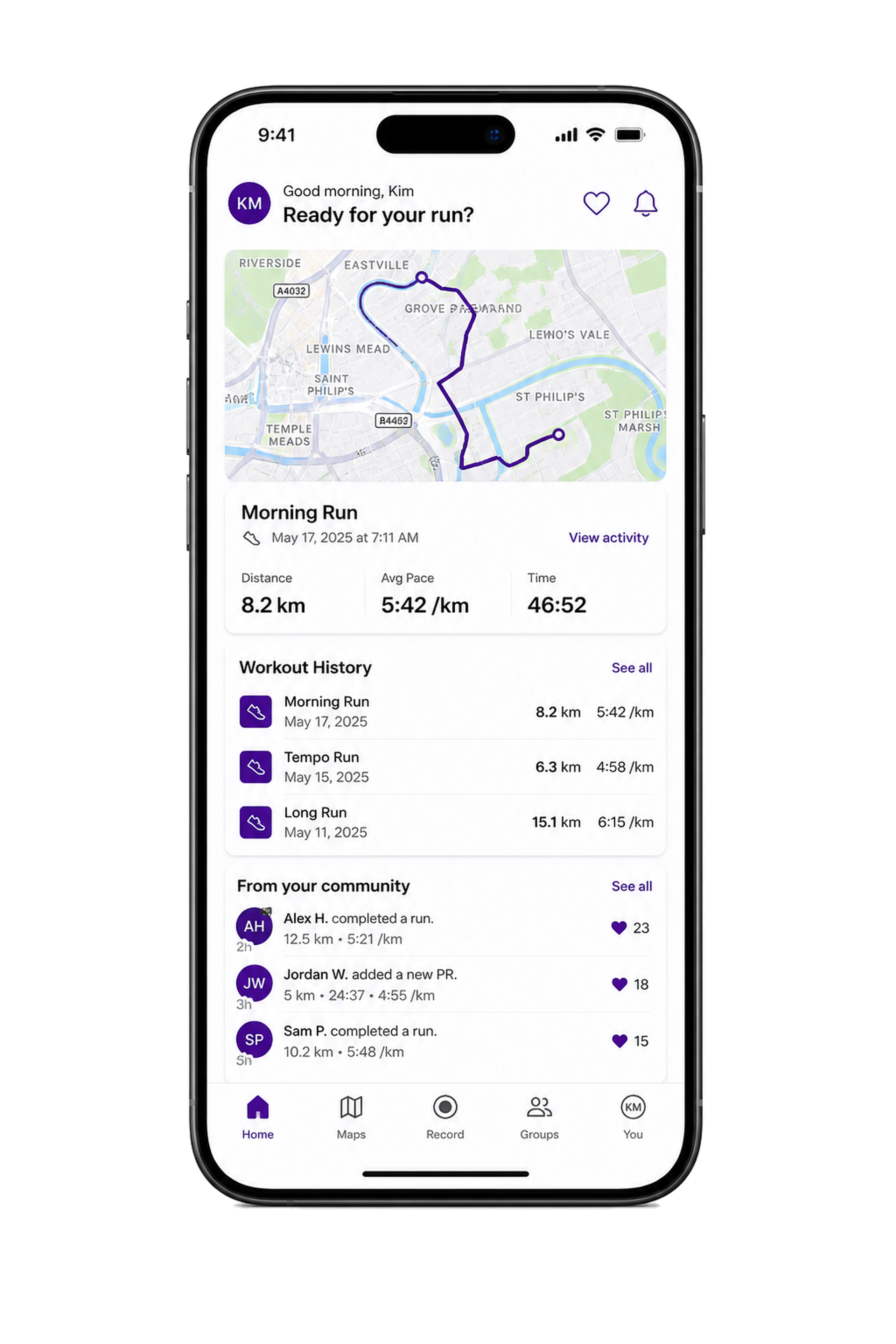 Strava clone GPS fitness app