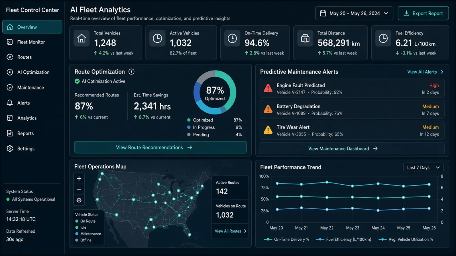 Advanced fleet management software features
