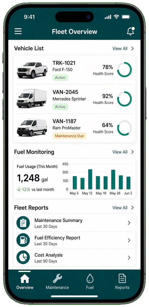 Fleetio clone fleet management app