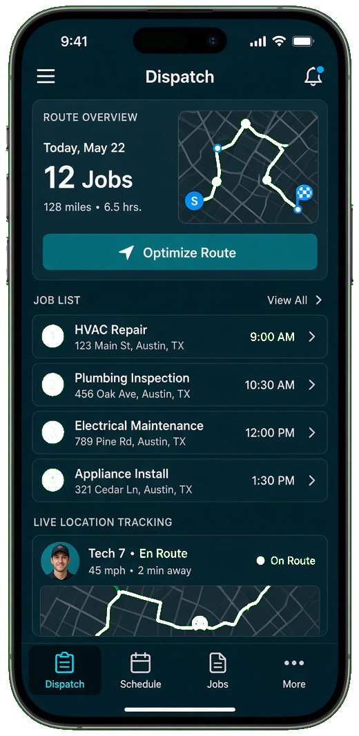 Verizon Connect clone dispatch app