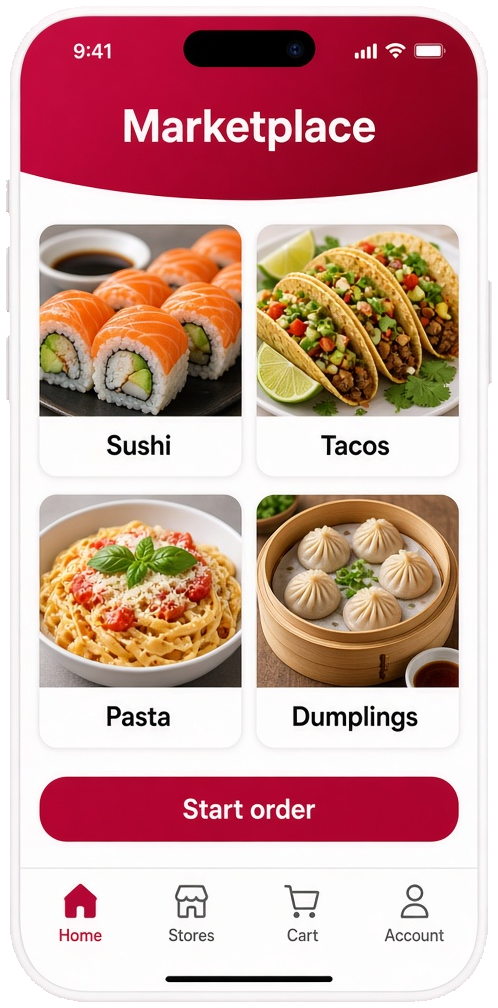 Foodpanda clone food marketplace app