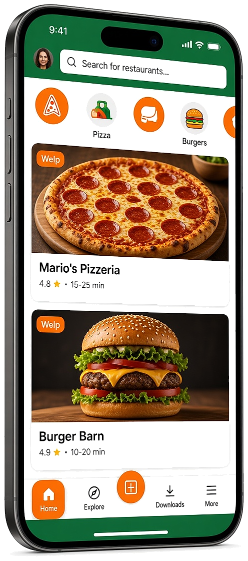 Uber Eats clone food delivery app