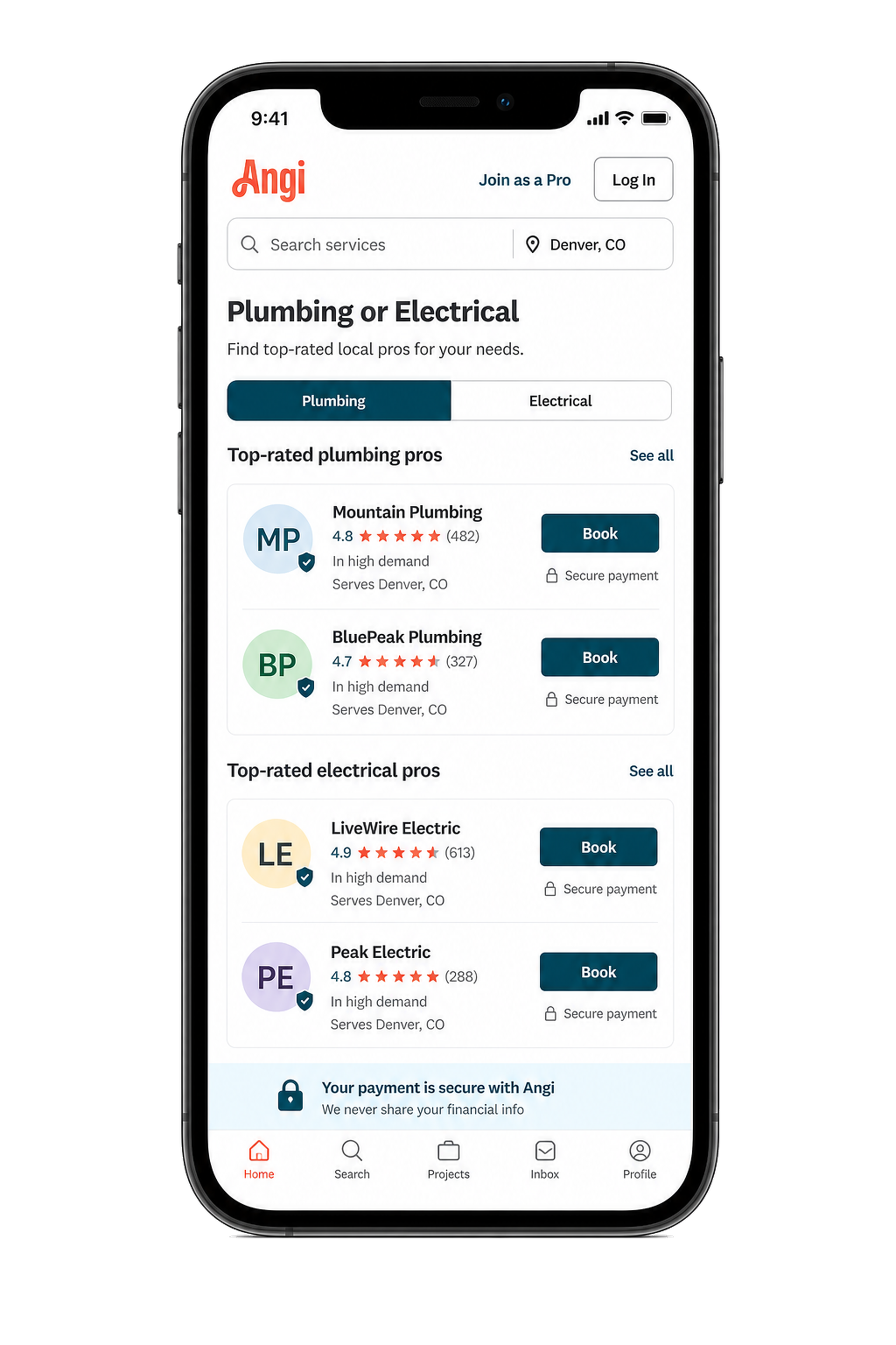 Angi clone handyman marketplace app