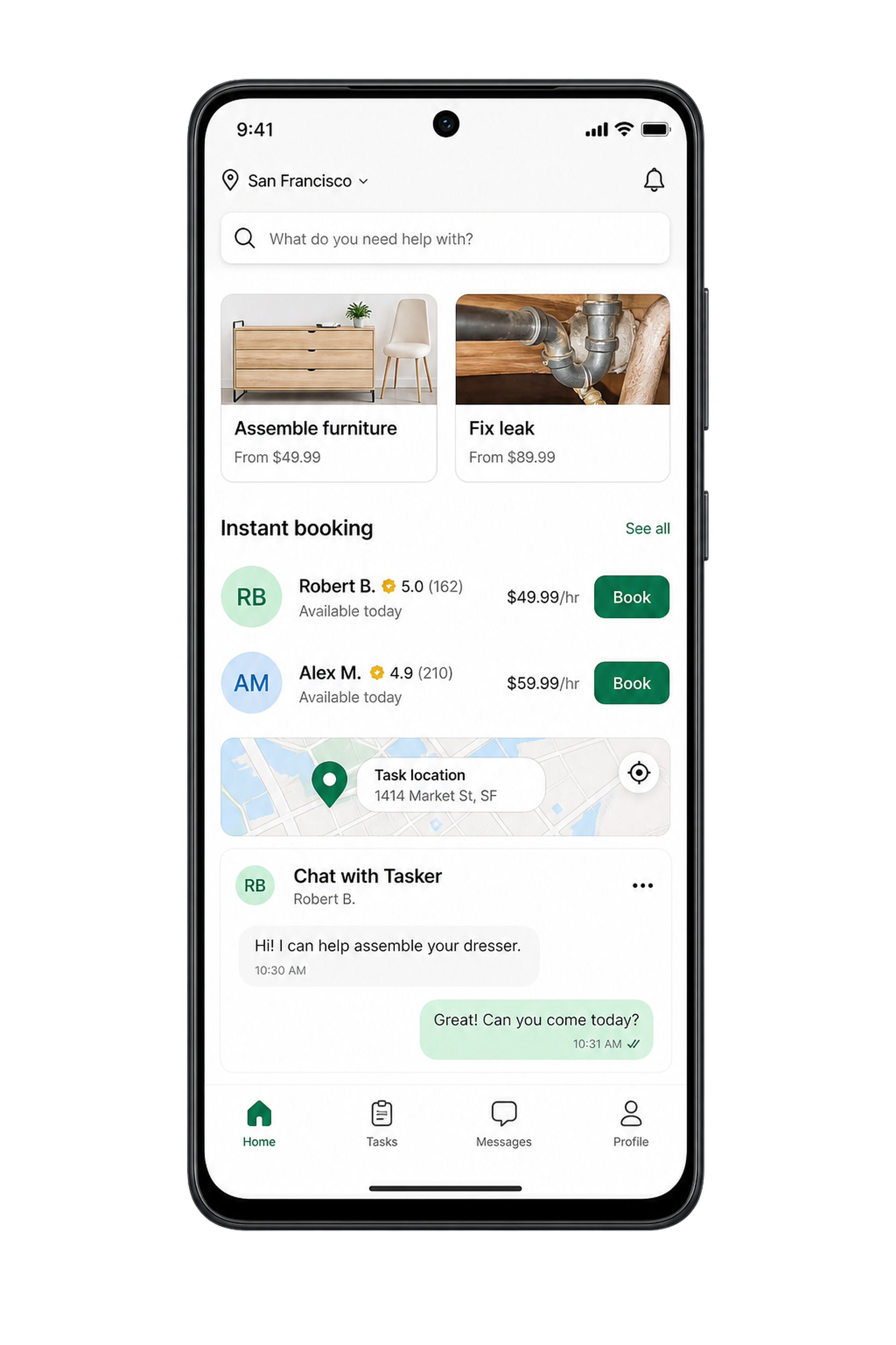 TaskRabbit clone handyman service app