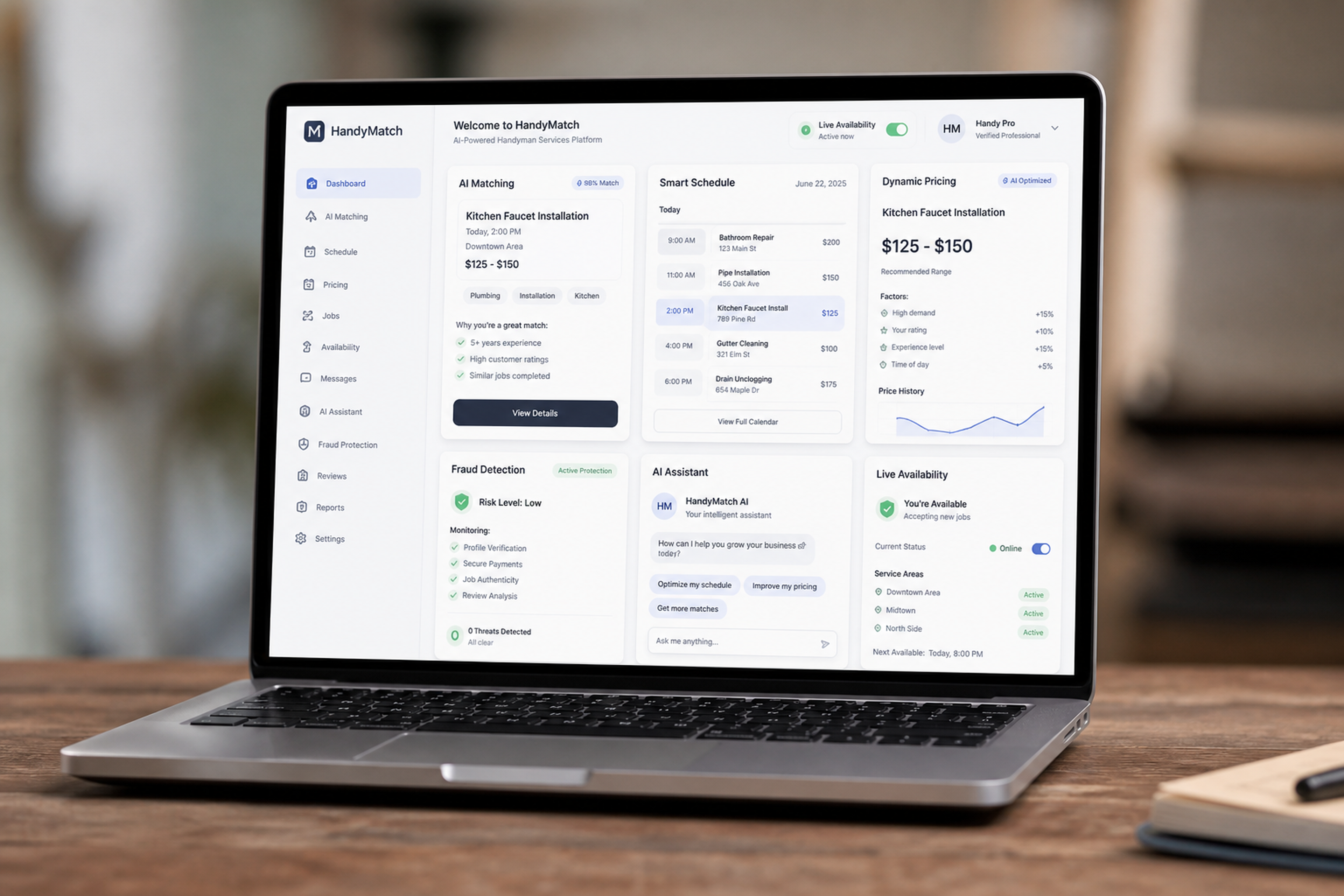 Advanced handyman app features