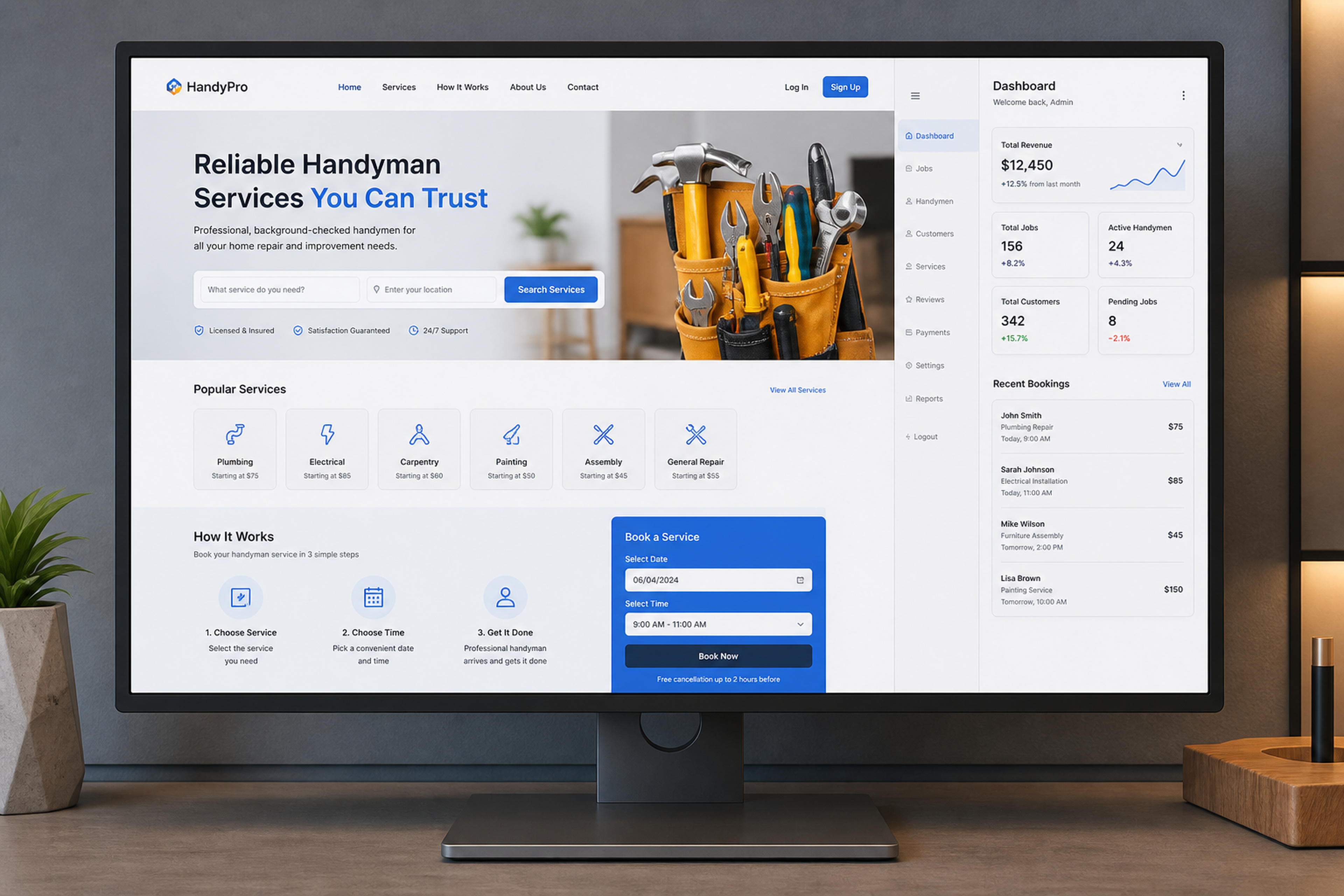 Handyman website development