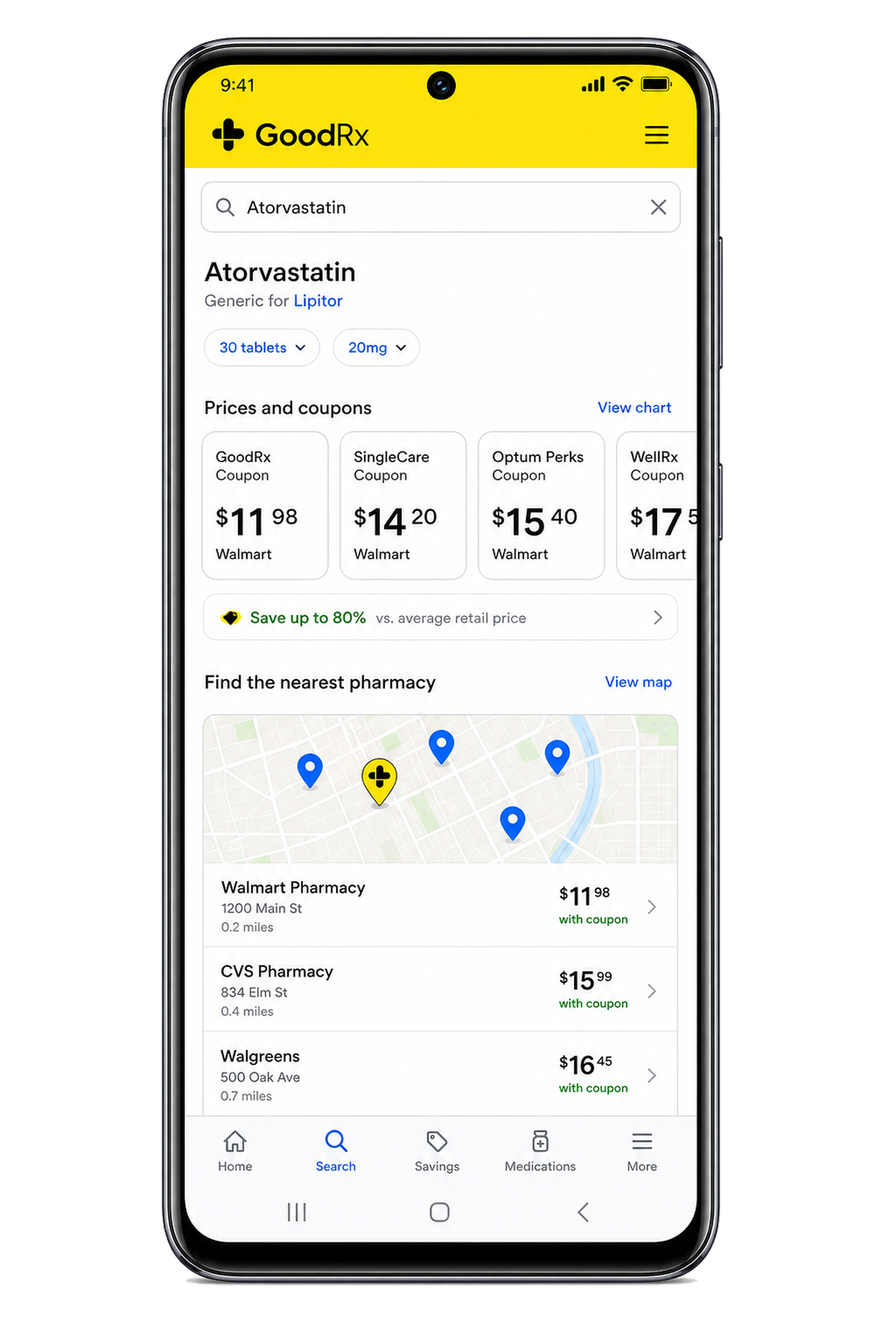 GoodRx clone medication savings app