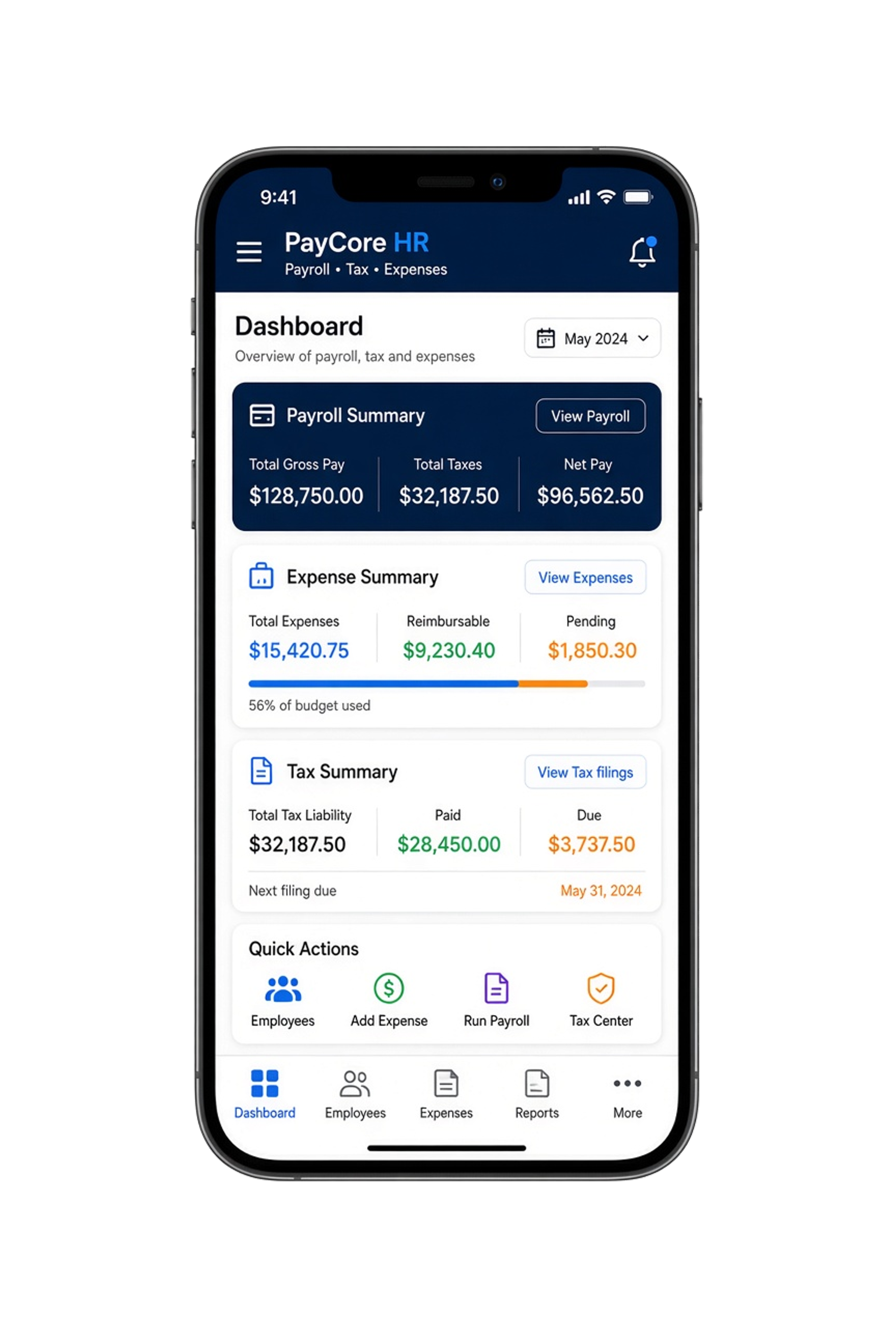 Sage Accounting clone payroll HR app