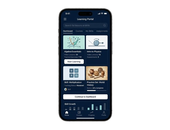 Khan Academy clone app development