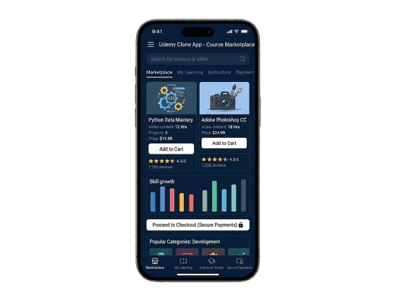 Udemy clone course marketplace app