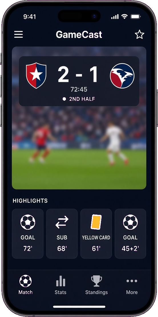 NBC Sports clone live scoring app