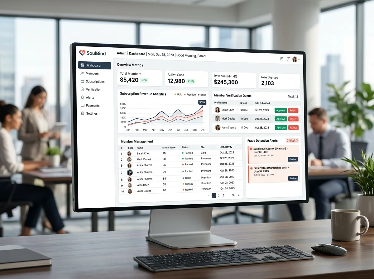 Matrimony admin panel dashboard