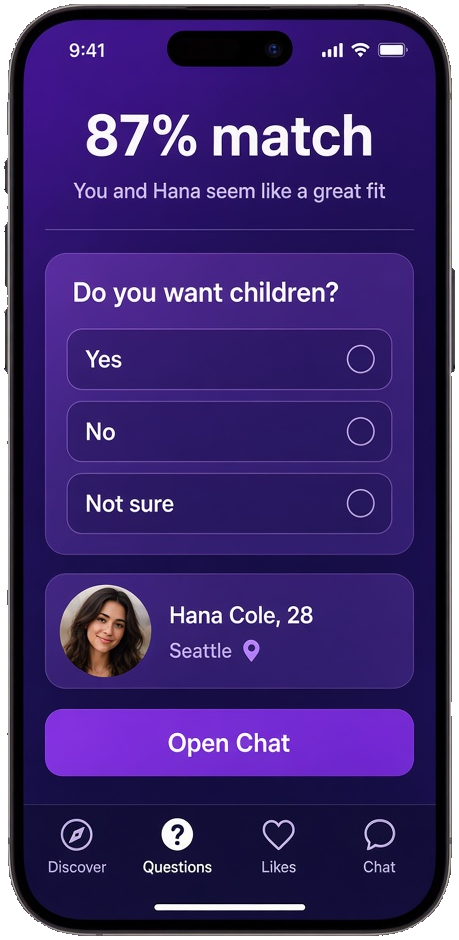 OkCupid clone compatibility platform