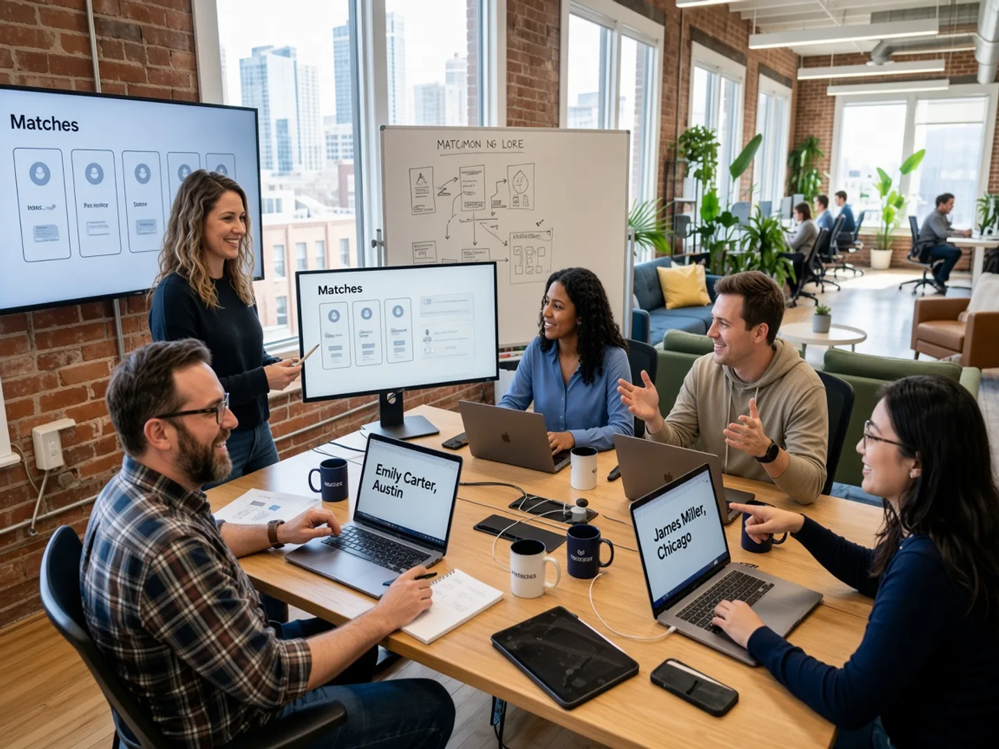 Experienced matrimonial app developers collaborating