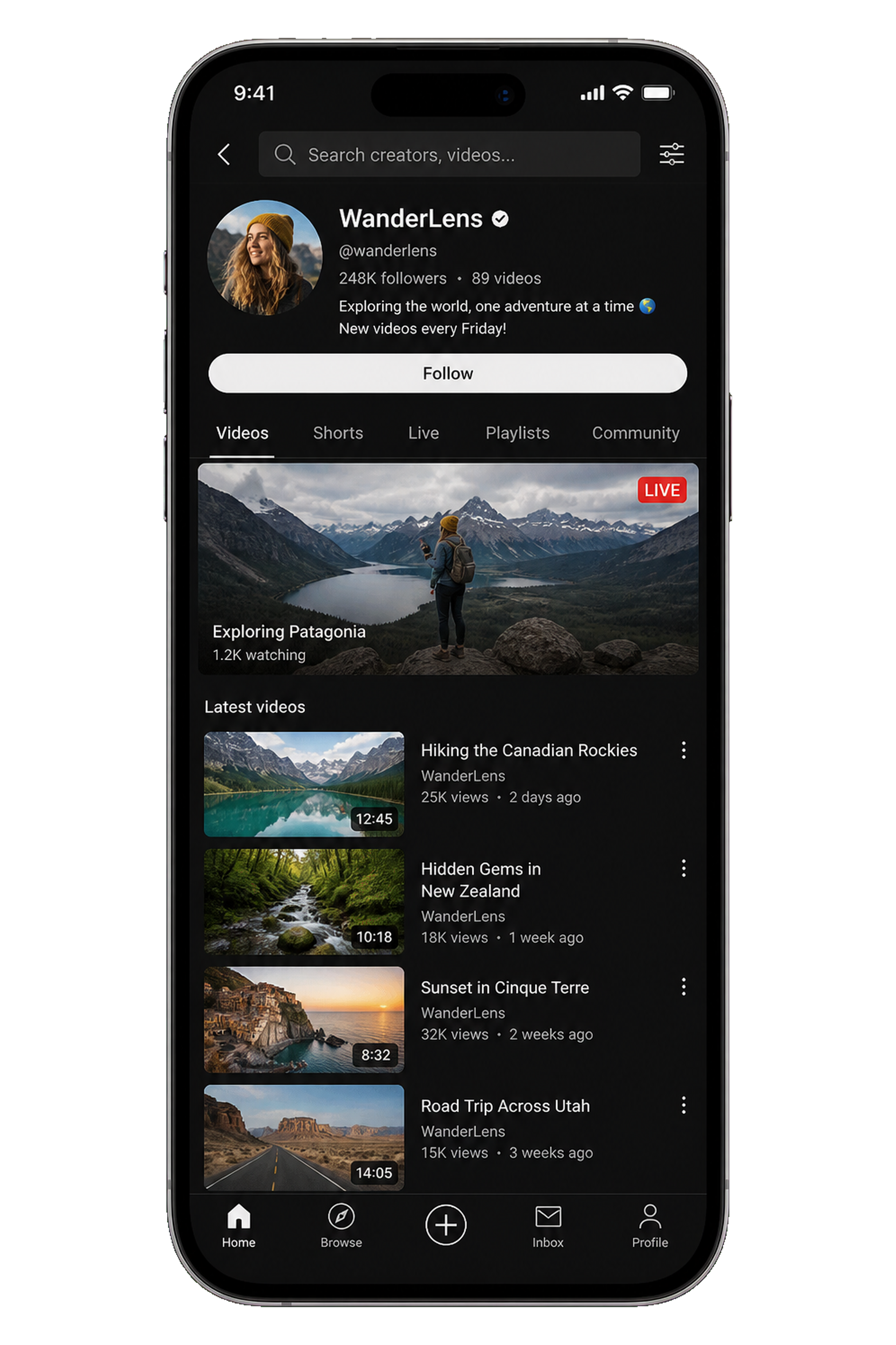 YouTube clone video app