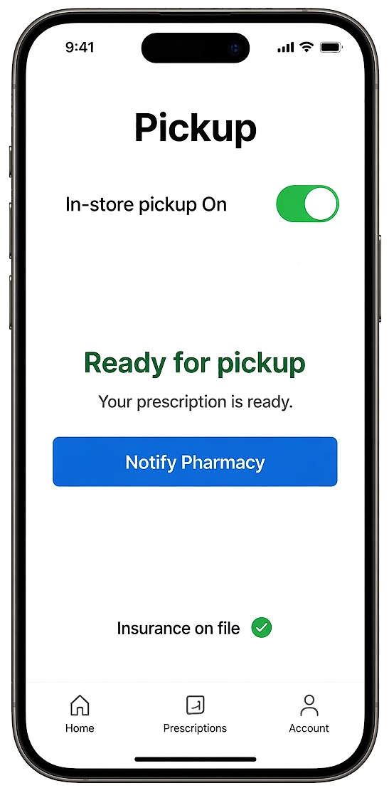 CVS Pharmacy clone pickup and insurance app