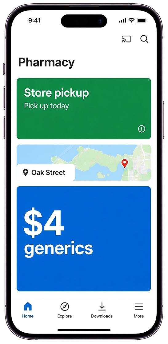 Walmart Pharmacy clone store pickup app