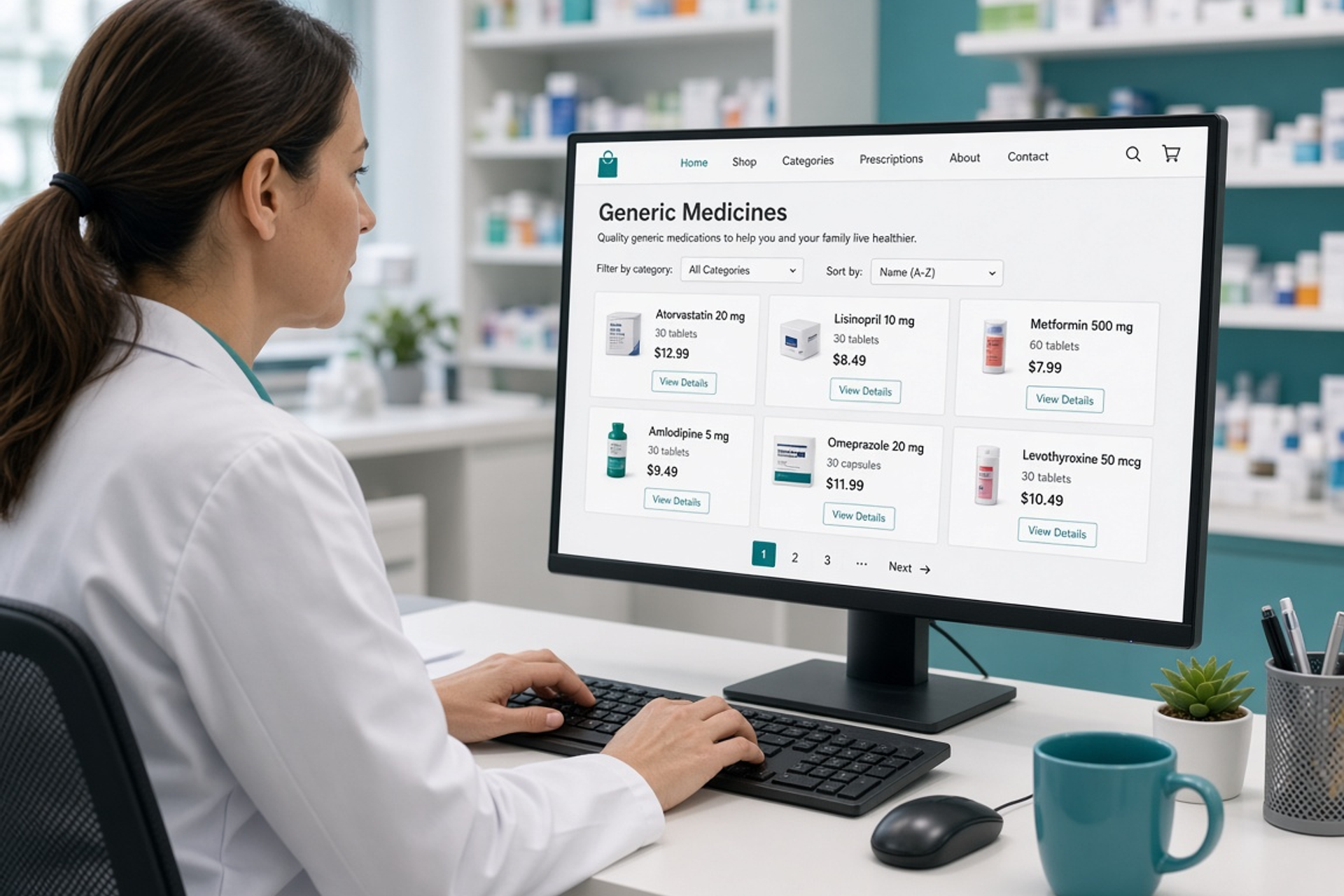 Medicine delivery website development