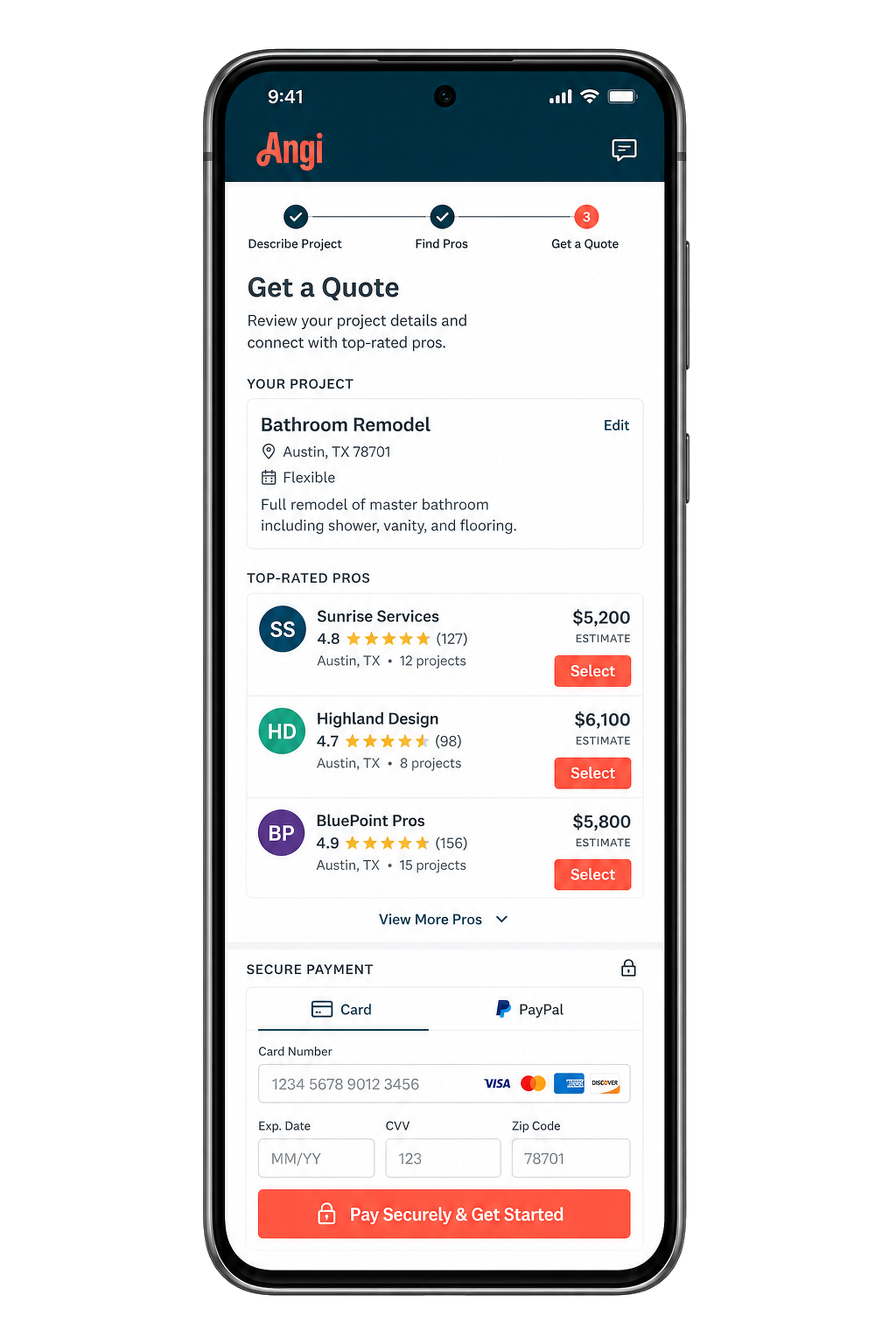 Angi clone home services app