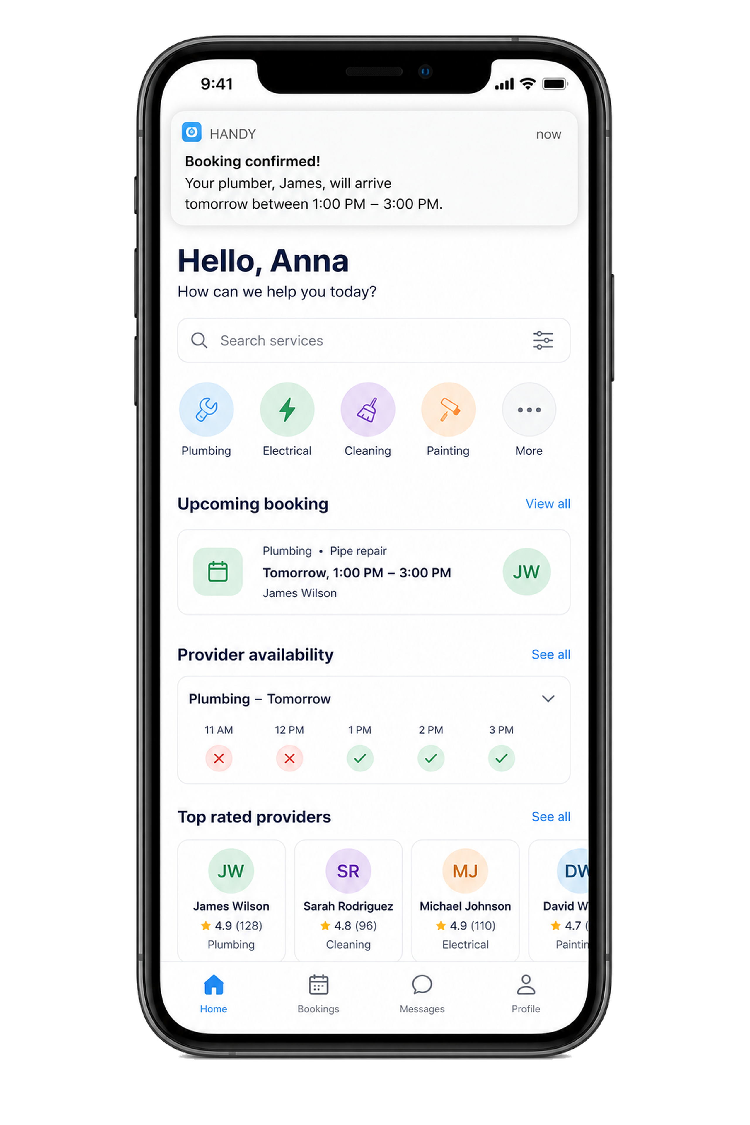 Handy clone home services app