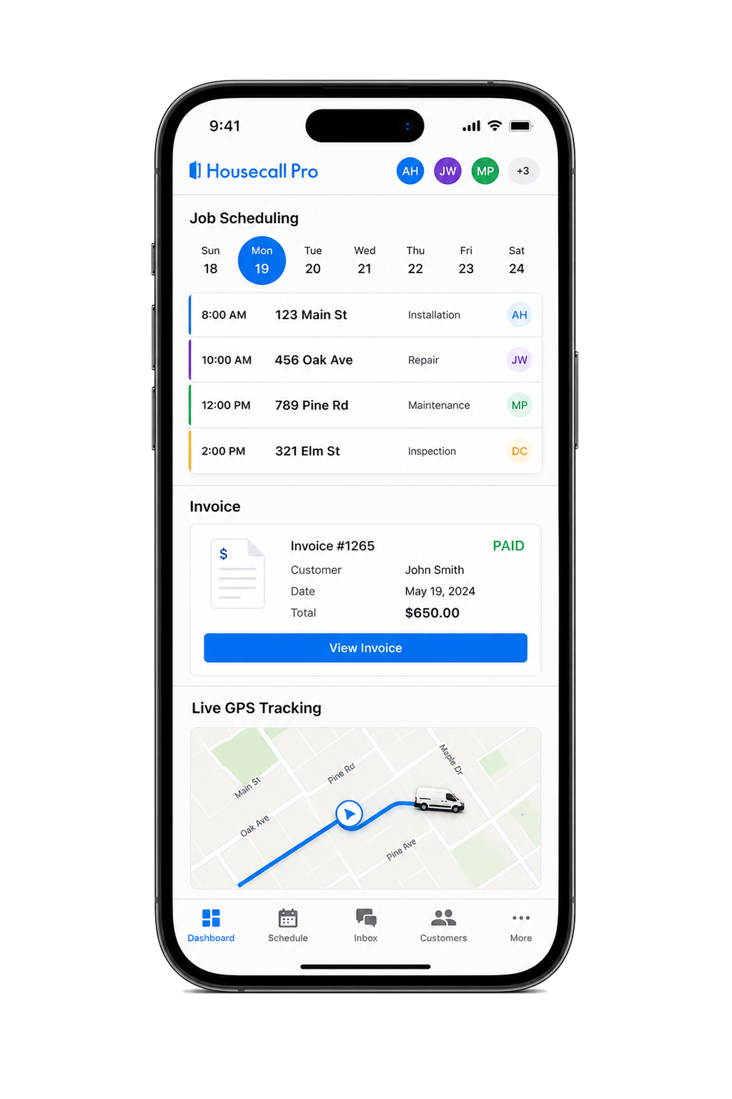 Housecall Pro clone field service app
