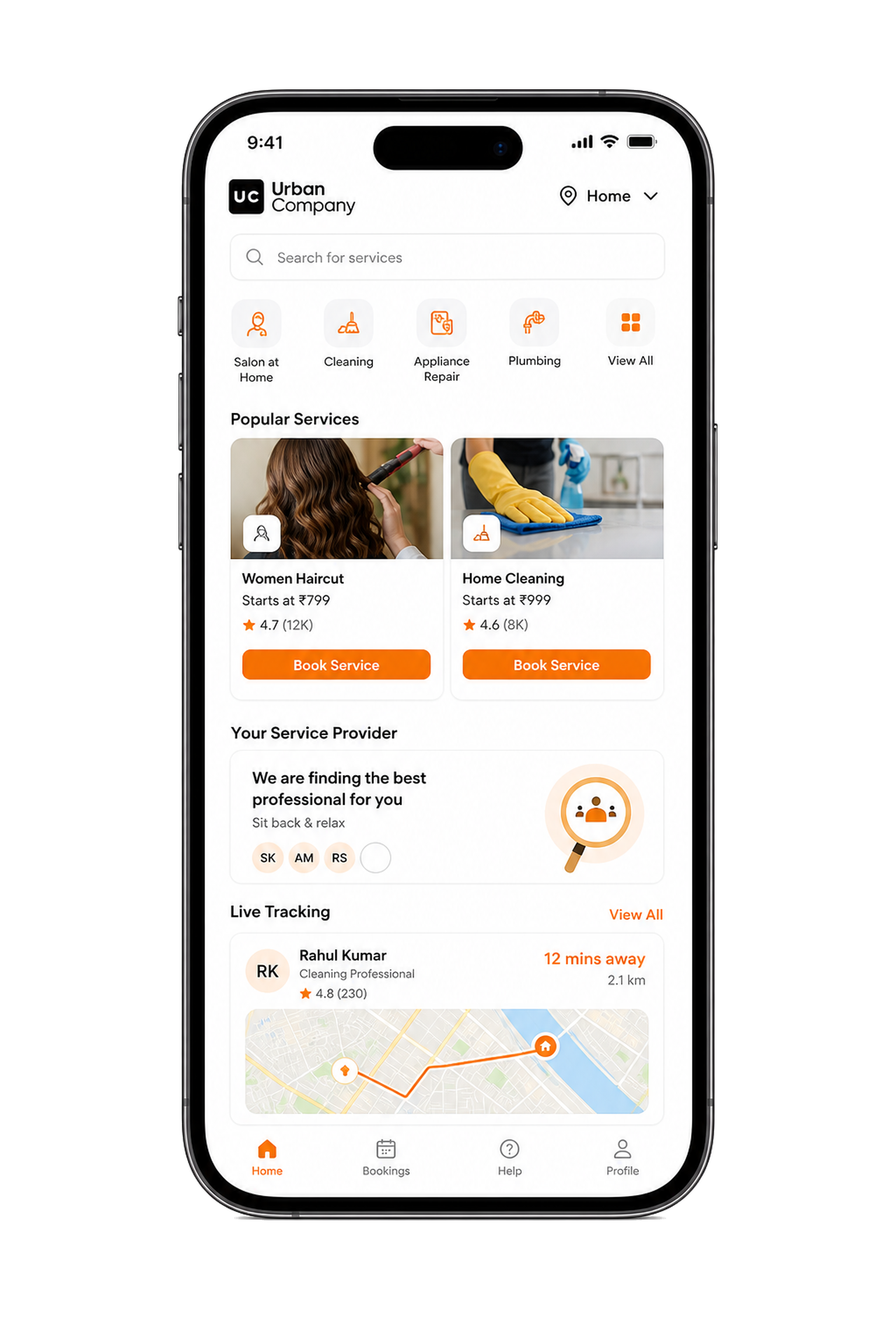 Urban Company clone on-demand app