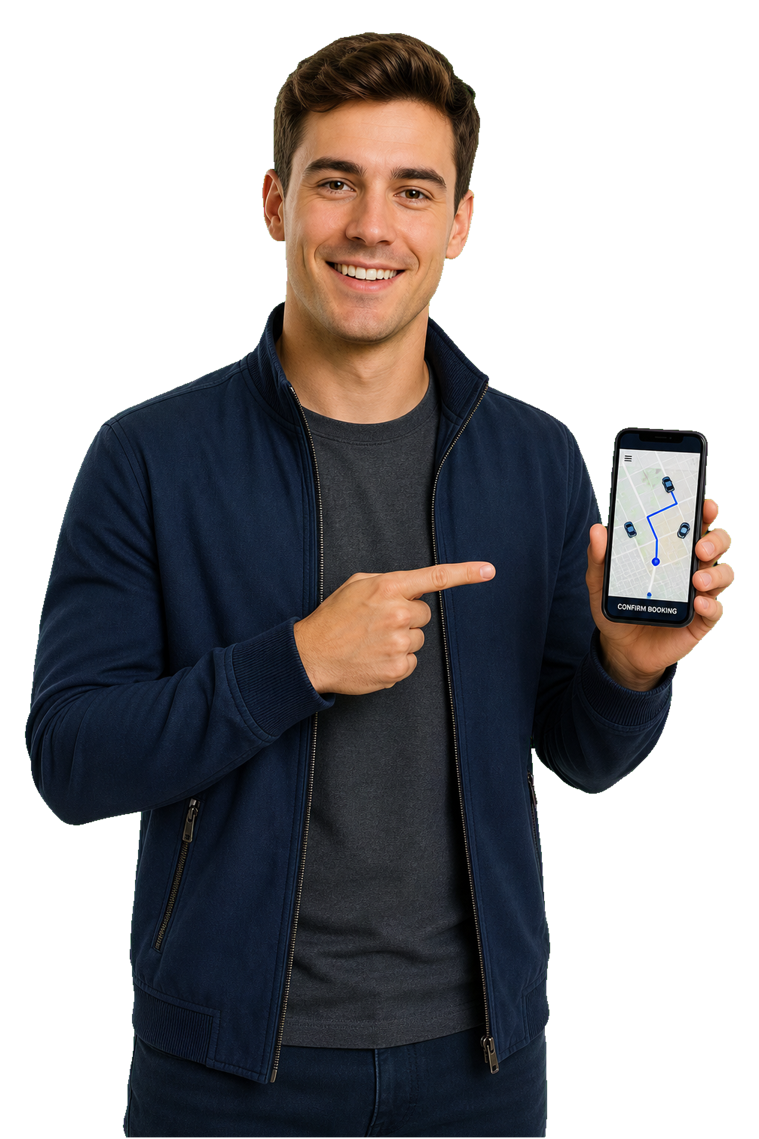Customer booking an on-demand service