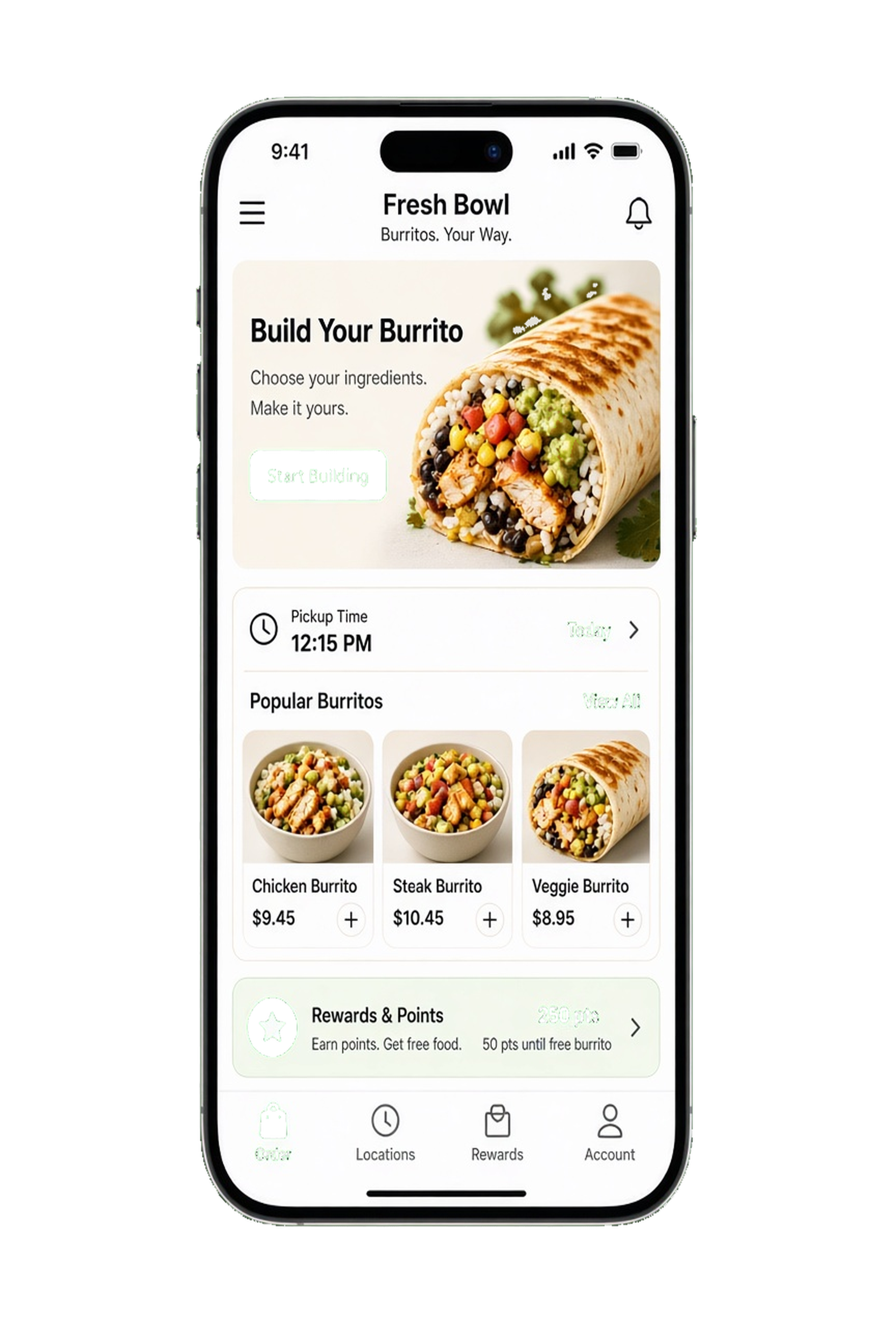 Chipotle clone restaurant ordering app