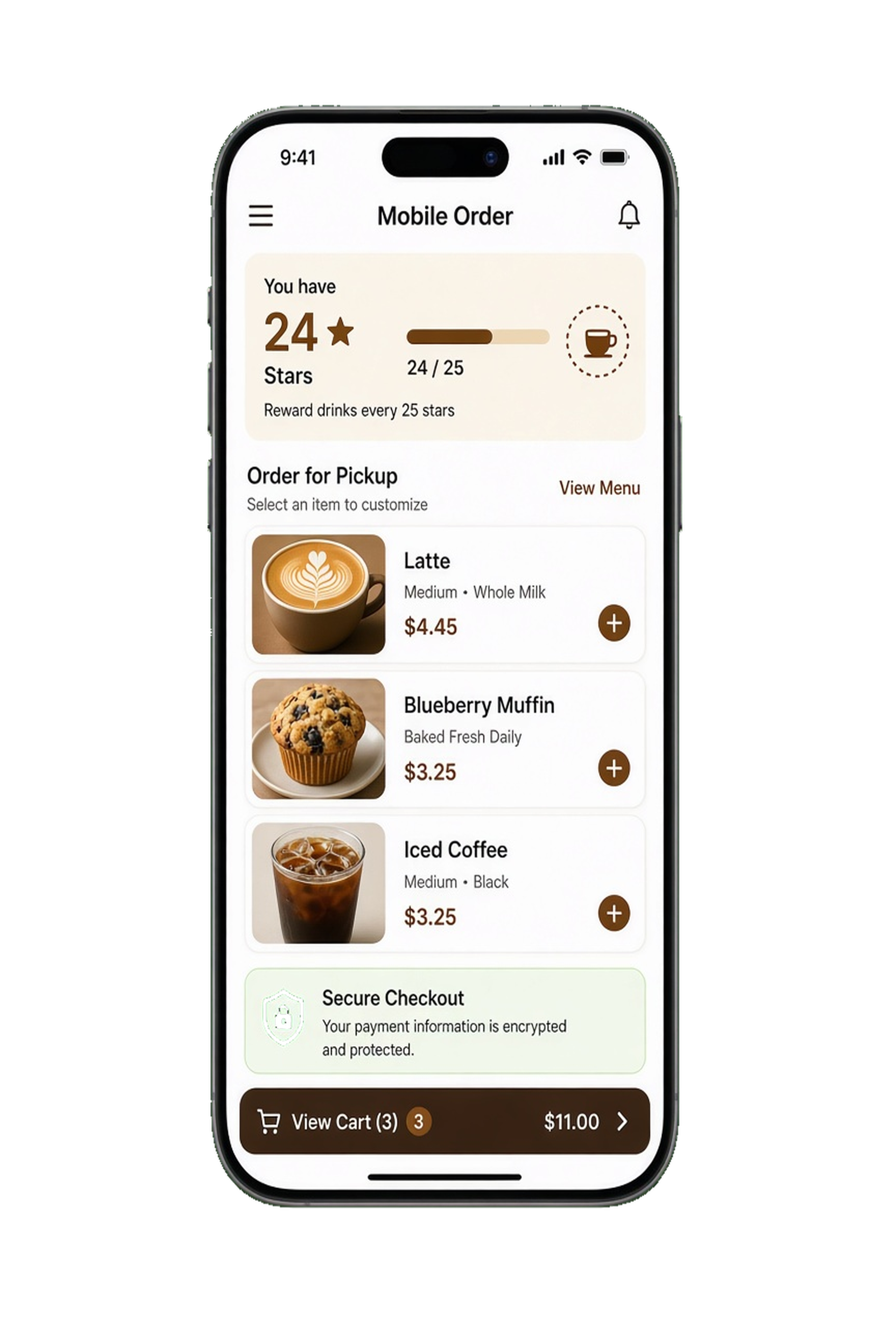 Starbucks clone coffee ordering app
