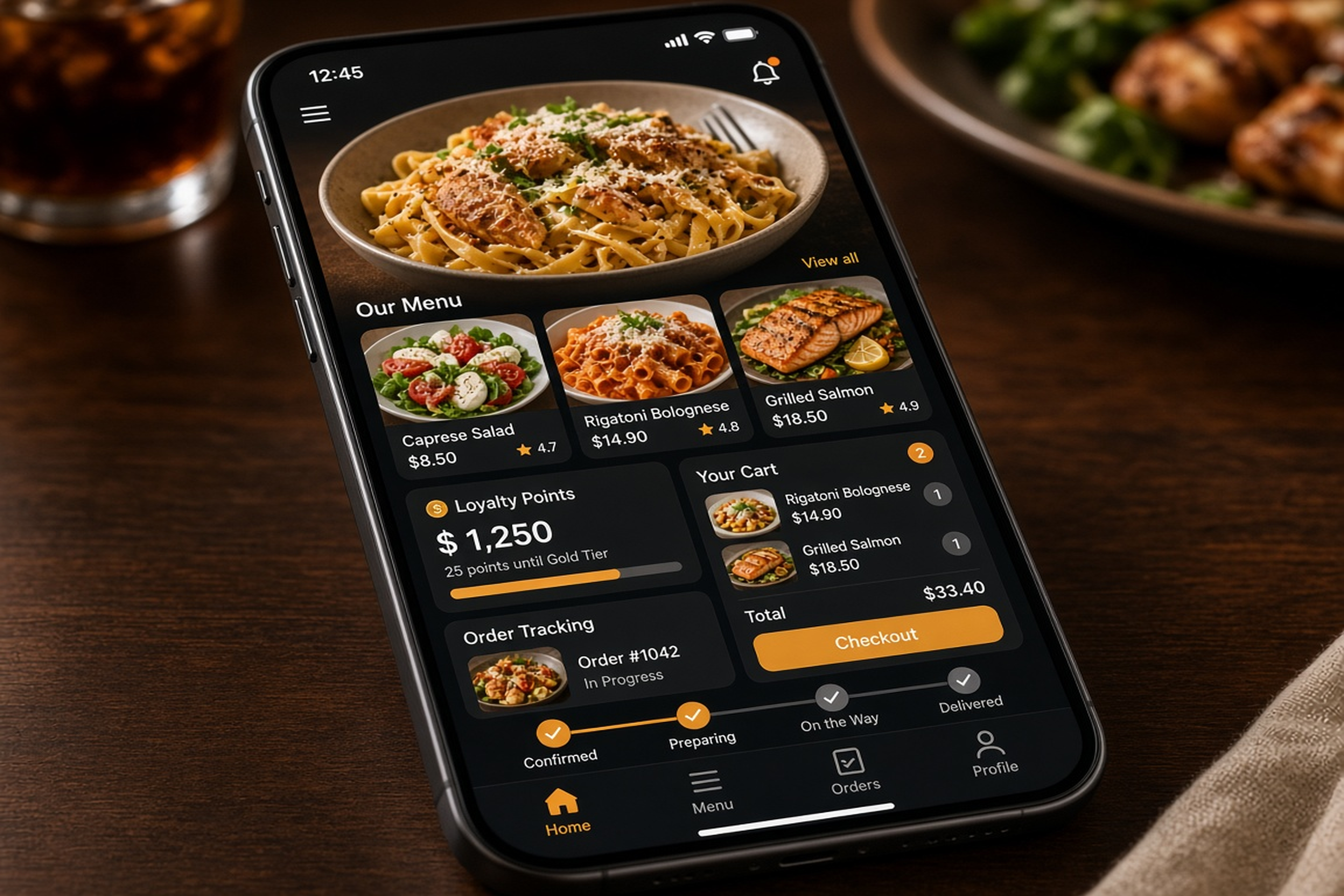 Restaurant customer panel features