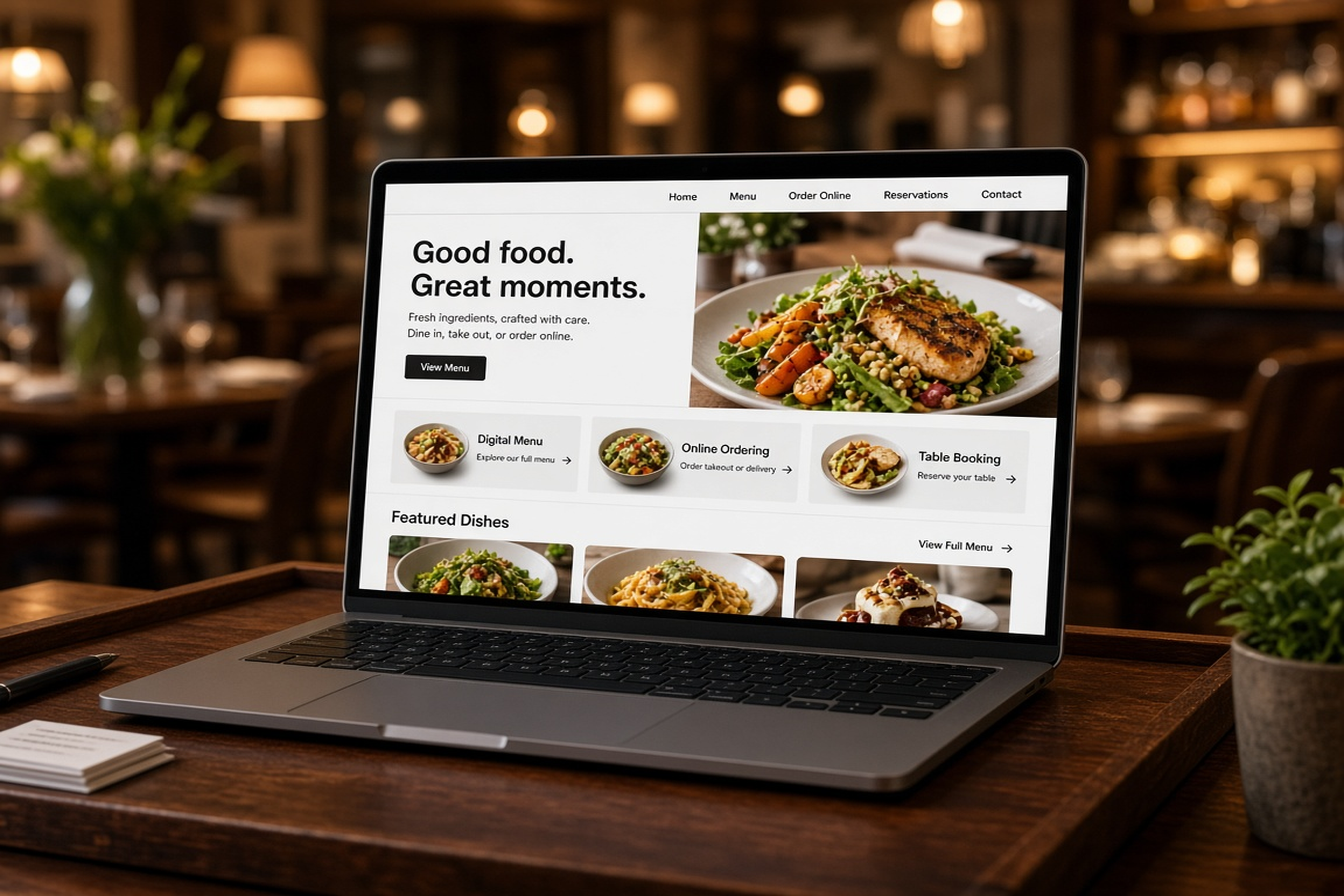 Restaurant website development