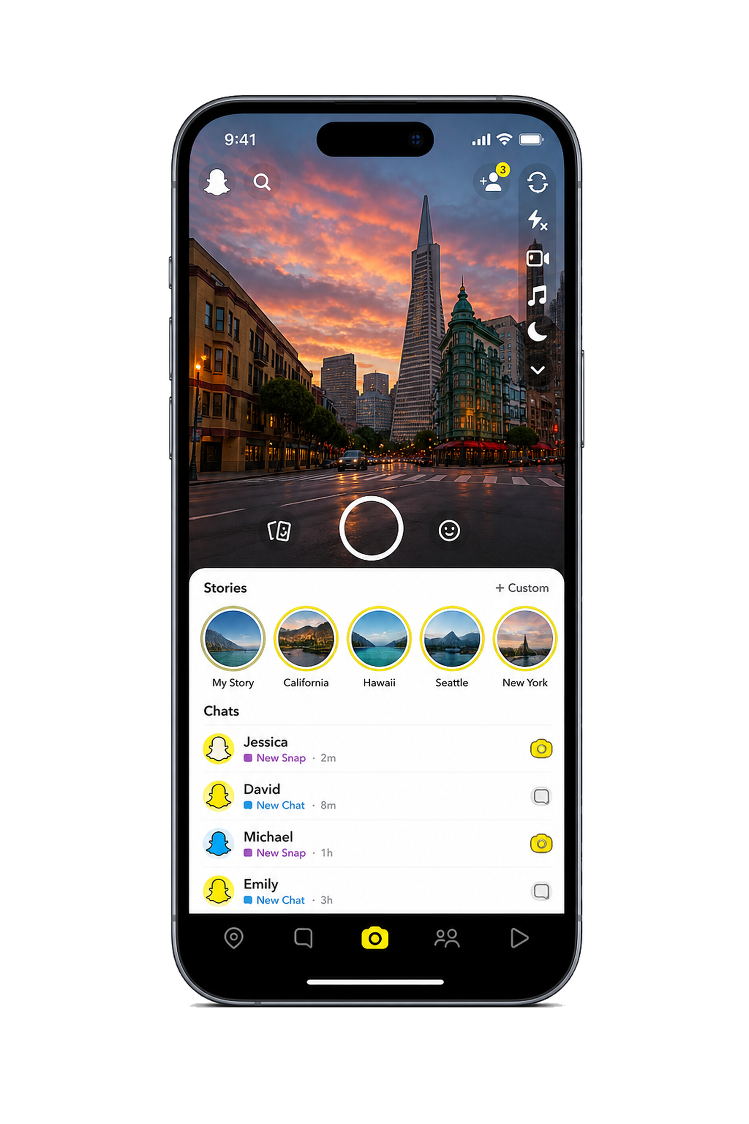 Snapchat clone messaging app