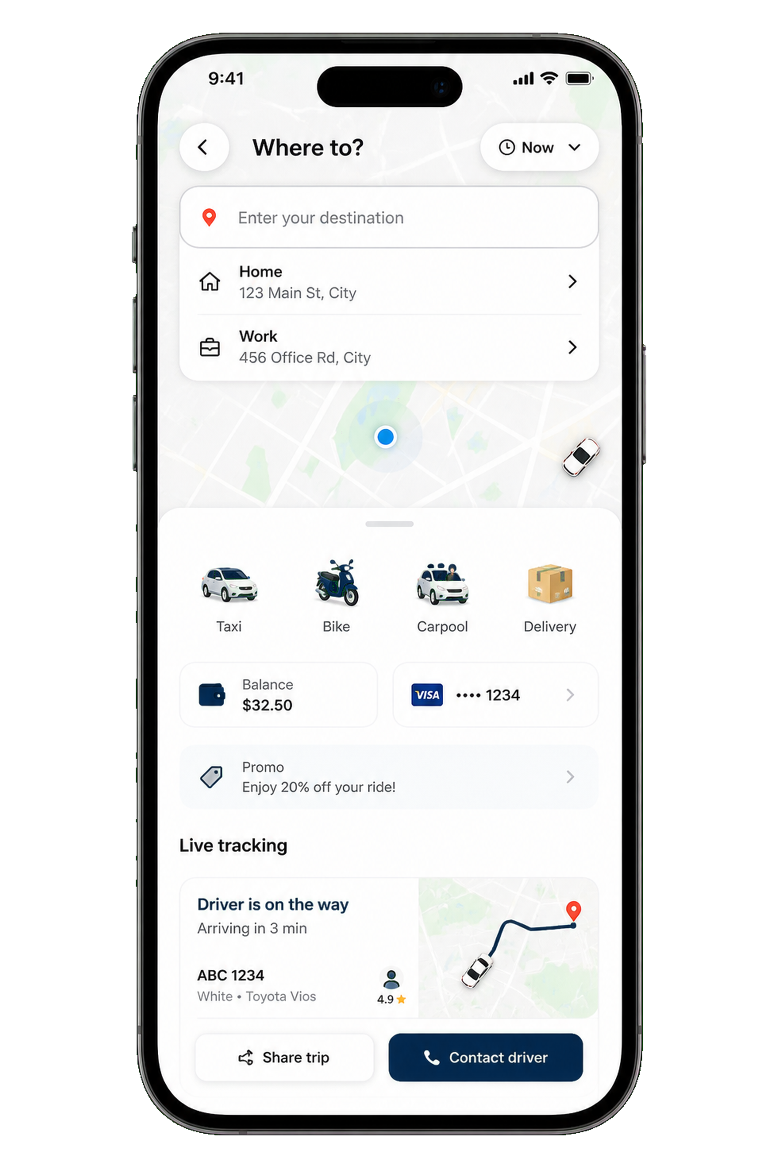 Grab clone taxi booking app