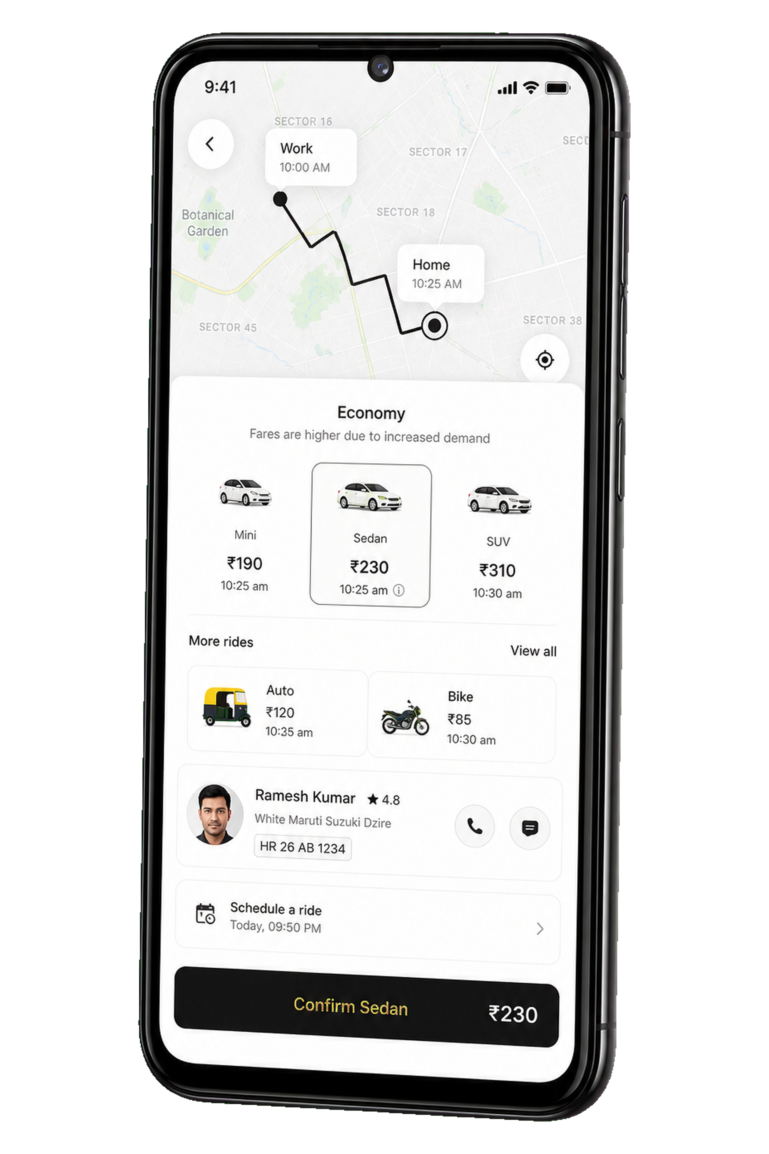 Ola clone taxi booking app