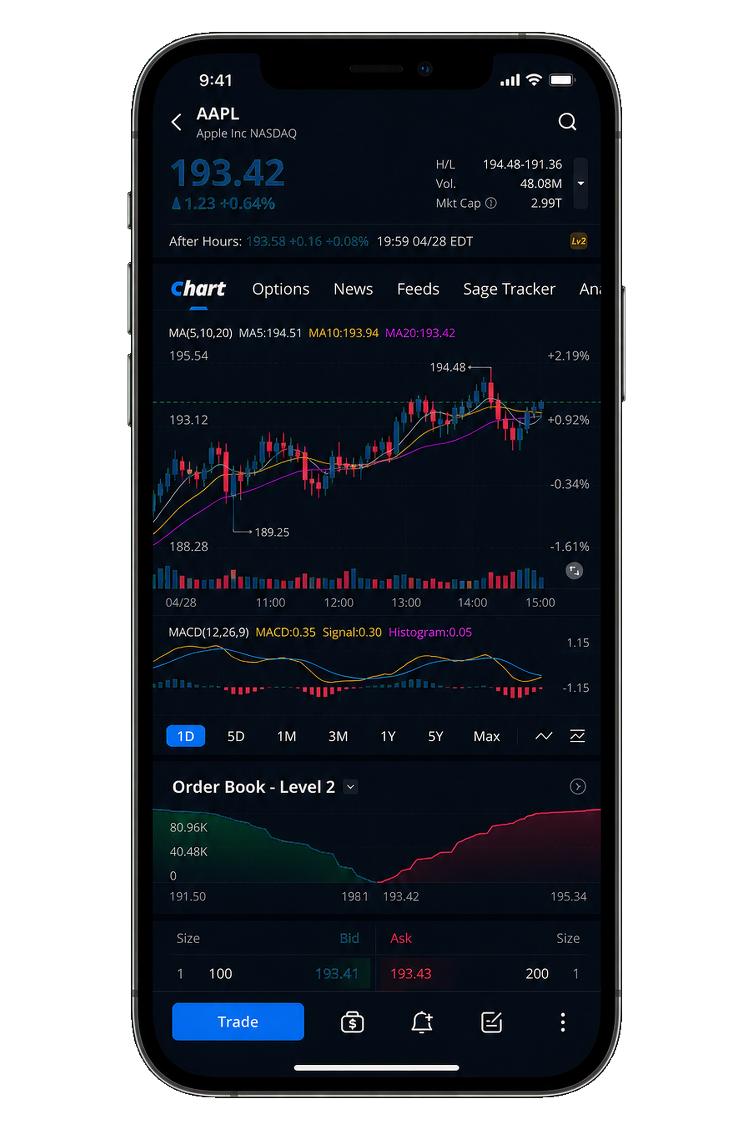 Webull clone trading app