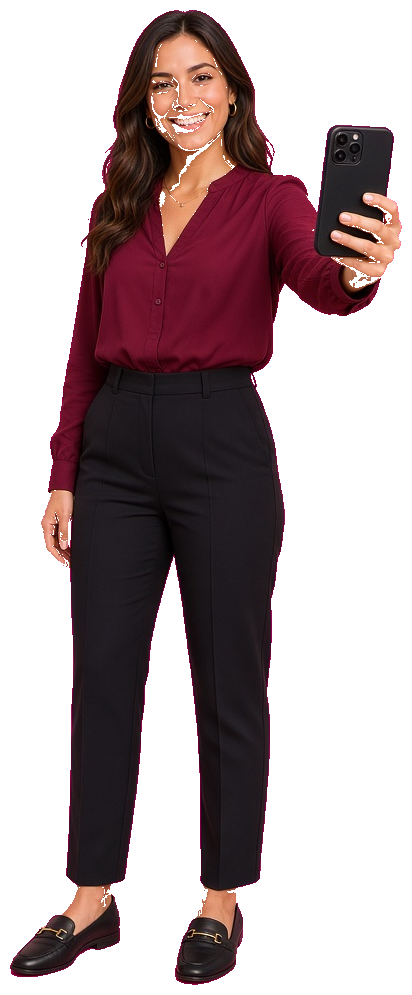 Veterinary software expert holding a mobile app
