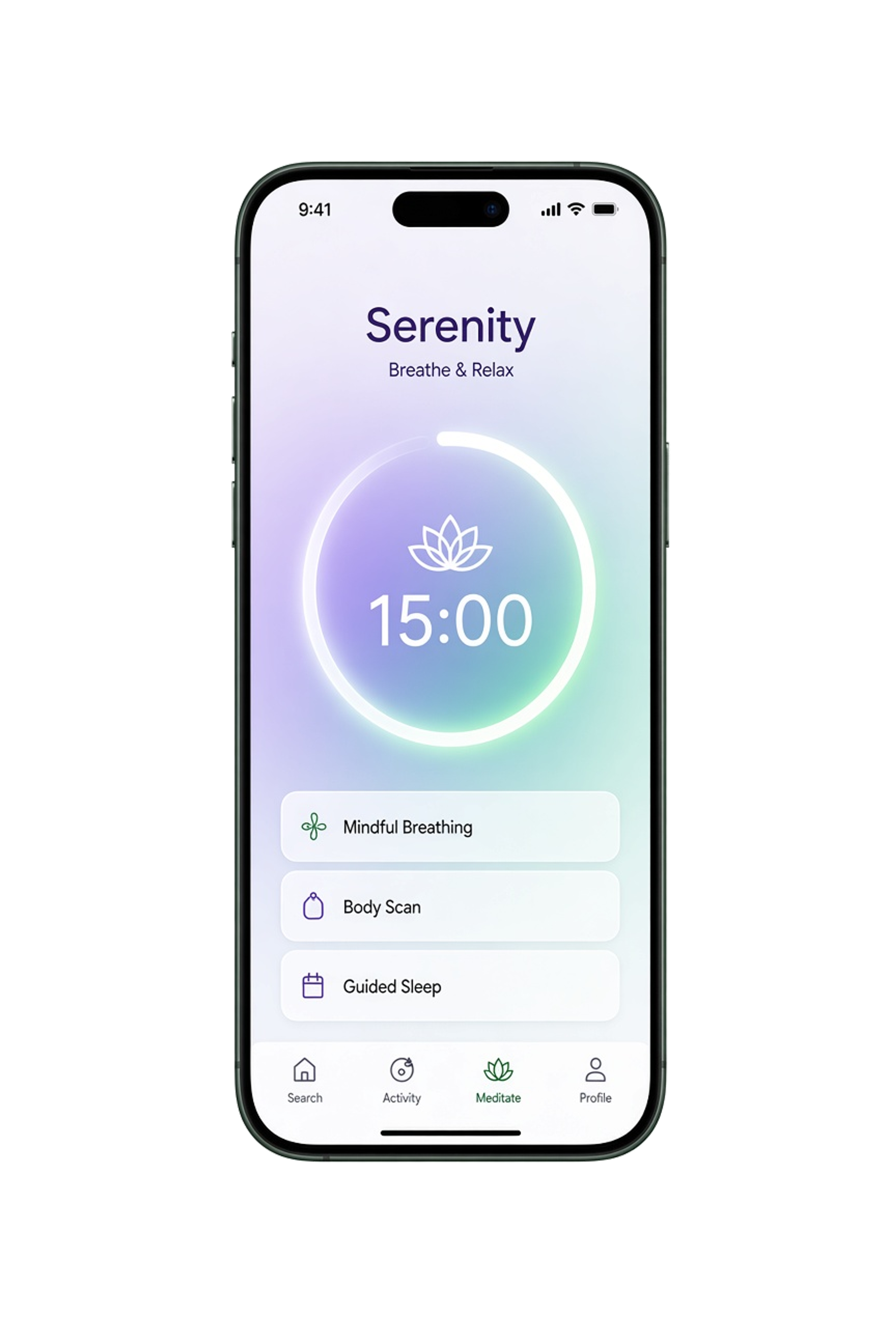 Calm clone wearable wellness app