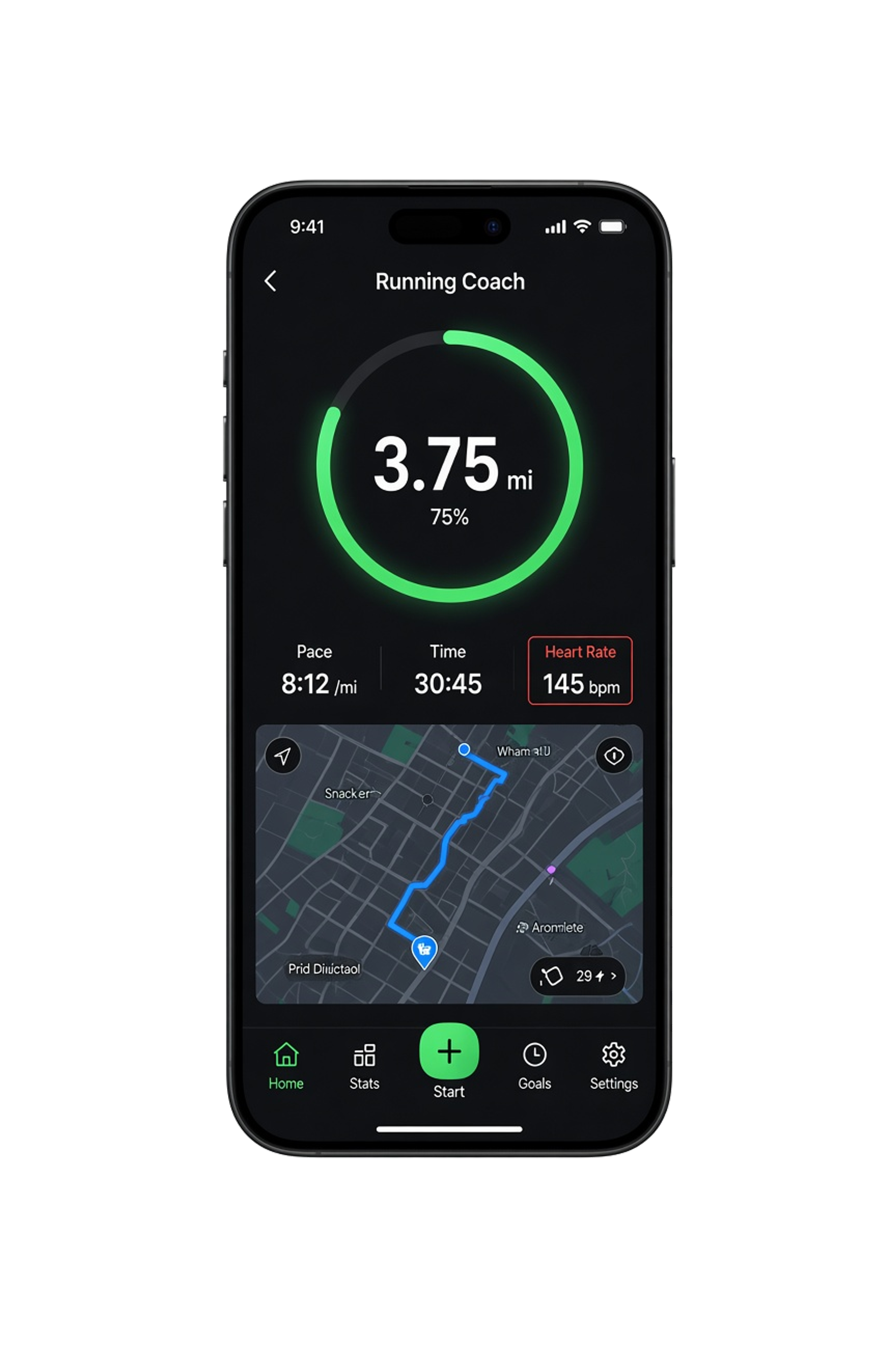 Nike Run Club clone wearable running app