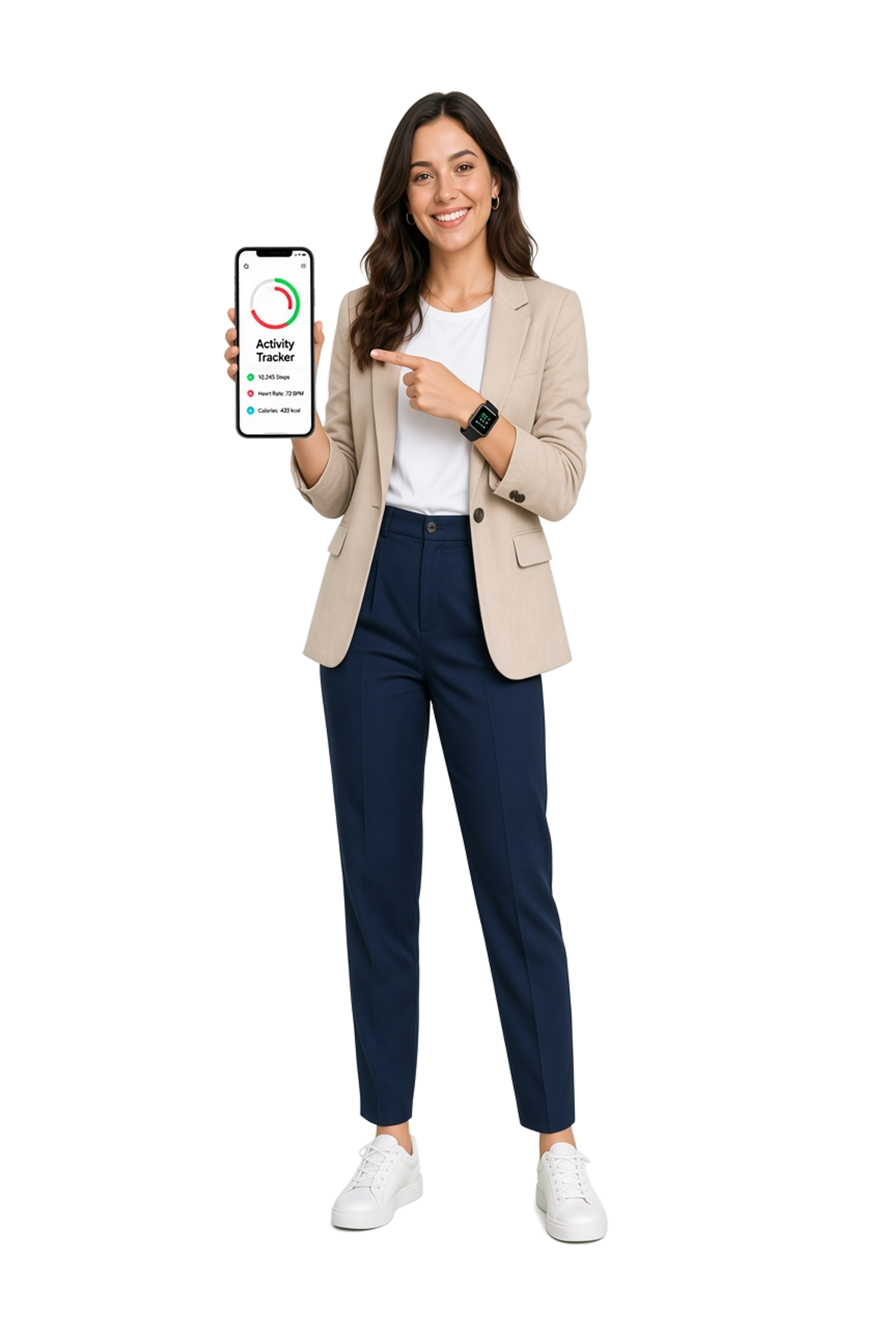 Person using a wearable app on a smartwatch